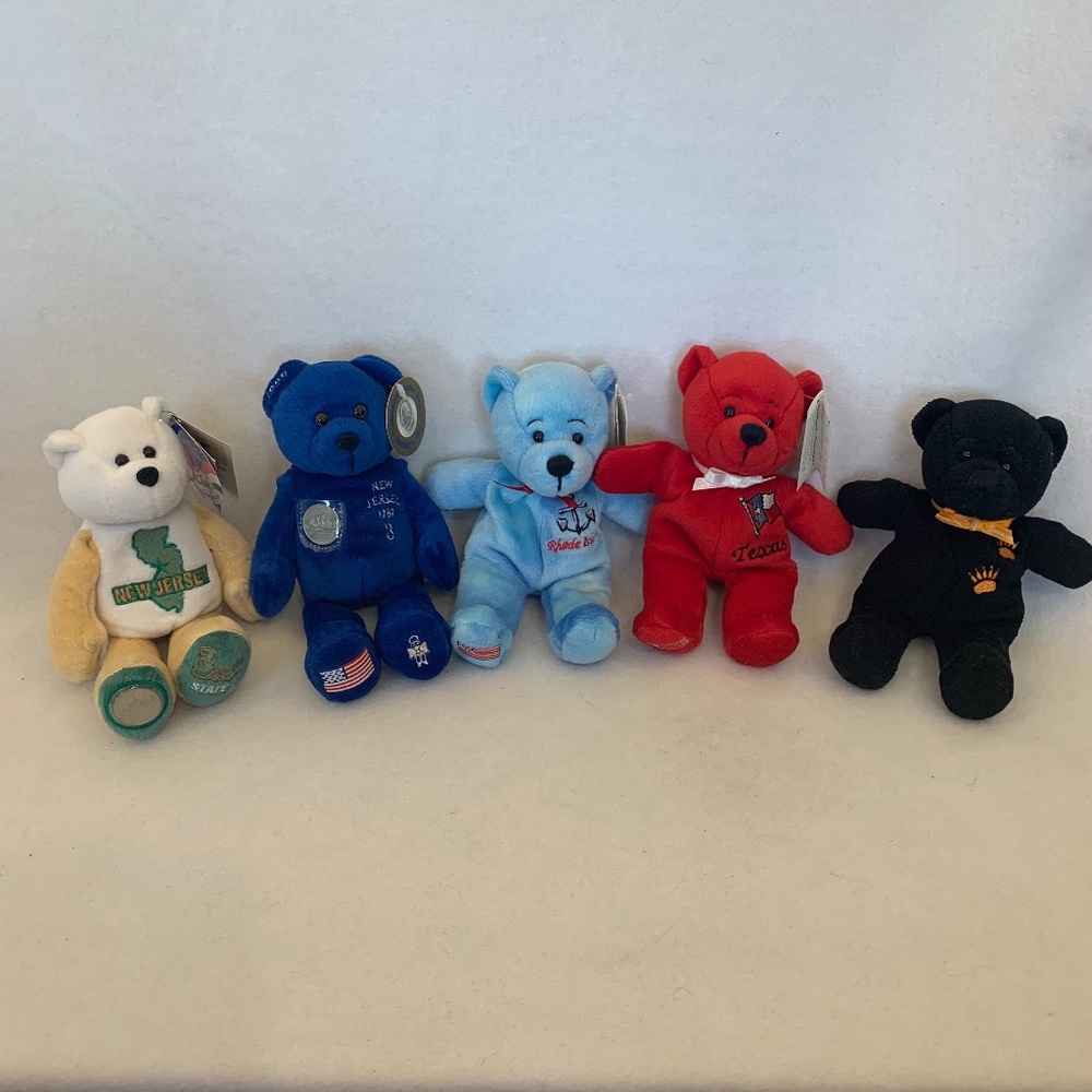 FIVE State Bears New Jersey (x2) Rhode Island Texas Tennessee